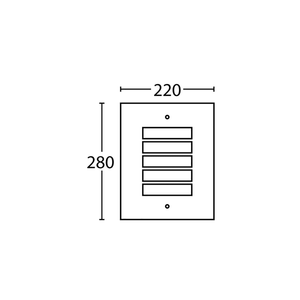 Buy Exterior Wall Lights Australia NED Exterior Surface Mounted Wall Light Grilled 316 Stainless Steel IP54 - NED02