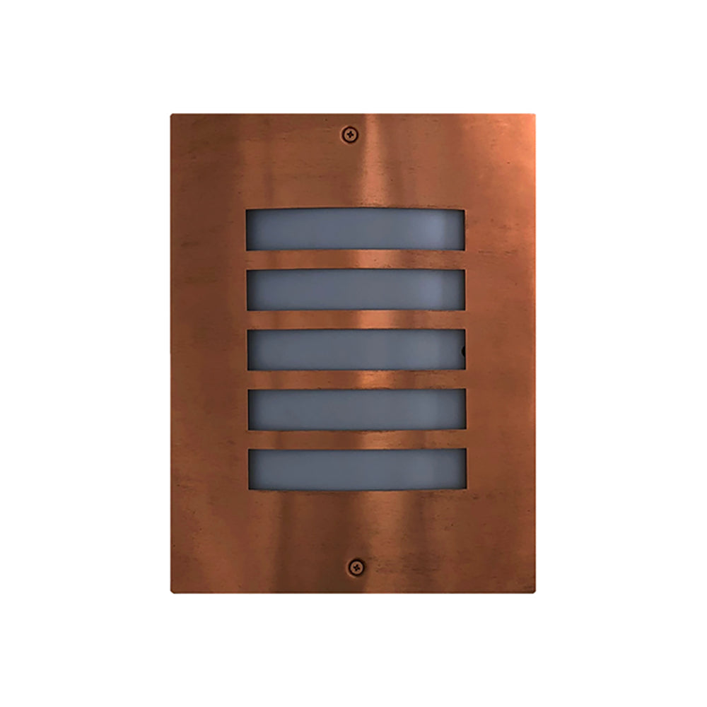 NED Exterior Surface Mounted Wall Light Grilled Copper IP54 - NED01