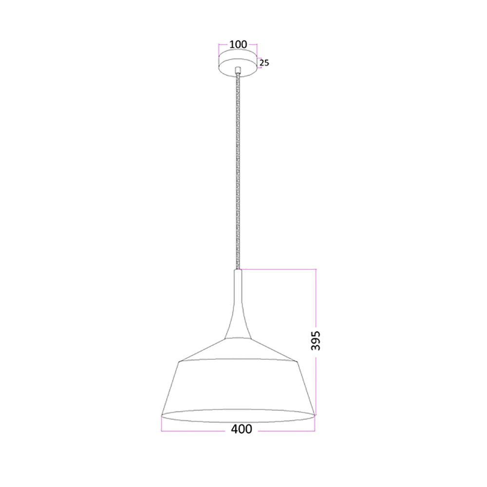 Buy Pendant Lights Australia NORDIC Angled Dome Pendant Light Medium White - NORDIC3
