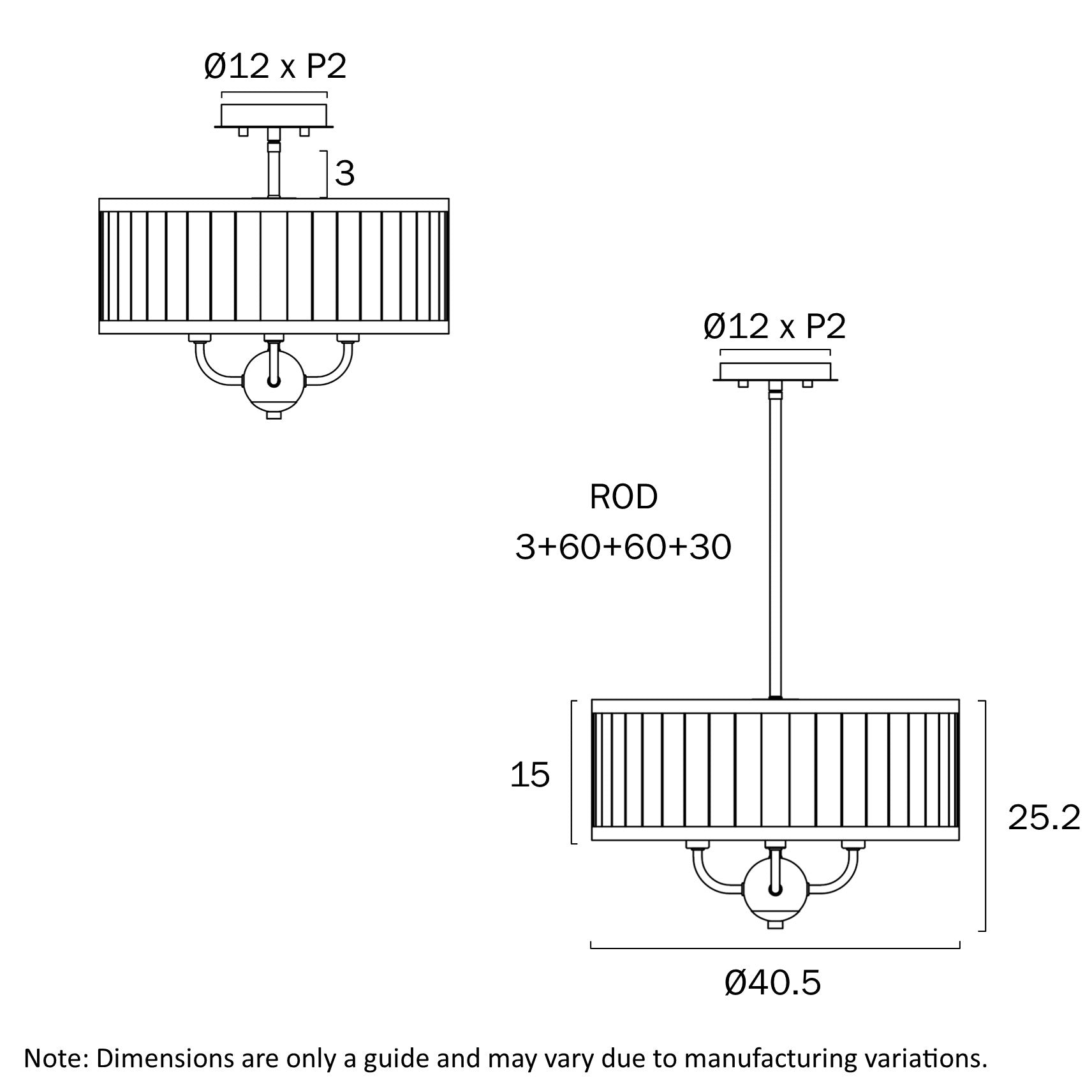 Norel 4 Light Pendant Antique Gold - NOREL PE4-AG