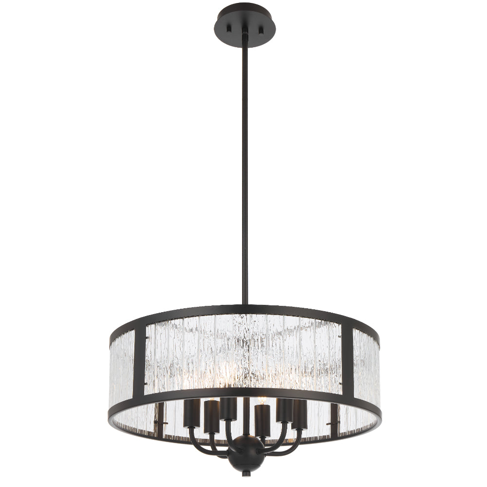 Norel 6 Light Pendant Black - NOREL PE6-BK