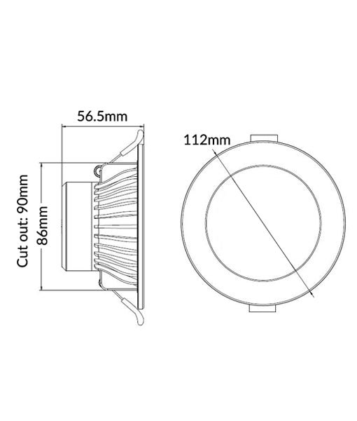 Buy Recessed LED Downlights Australia Recessed LED Downlight White Aluminium 3CCT - NOVADLUX01A