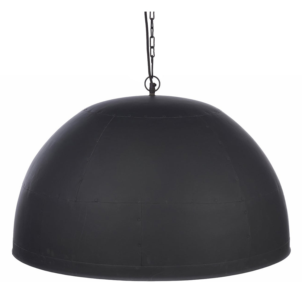 Buy Pendant Lights Australia Noir Large 3 Light Iron Dome Pendant Black With Gold Interior - ZAF11045GD