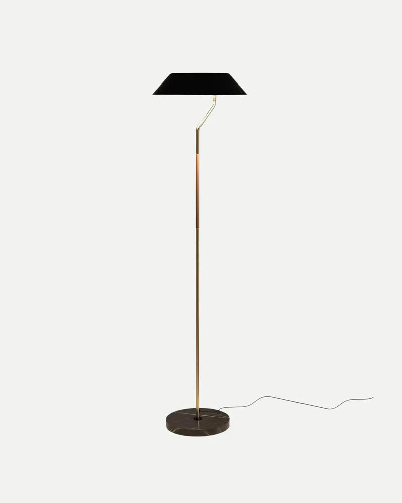 Aider Floor Lamp Satin Nickel - ARO.P1287/NIQ-NEG