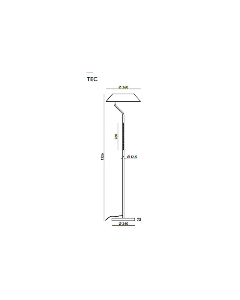 Aider Floor Lamp Satin Nickel - ARO.P1287/NIQ-NEG