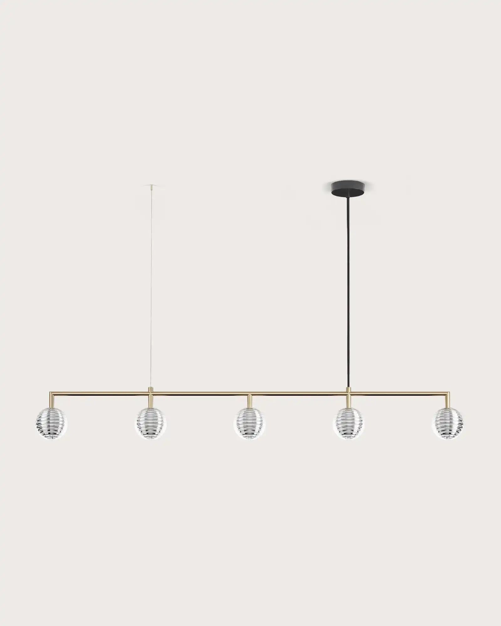 Doul Linear LED Pendant Light 3W 2700k Matte Brass & Glass - ARO.C1310/5/ORO