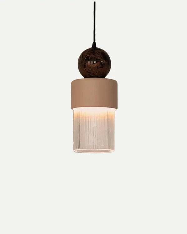 Glamm LED Pendant 9W 2700K Brown Marble & Nude Ceramic - ARO.C1130/NEG/TBC-TBC