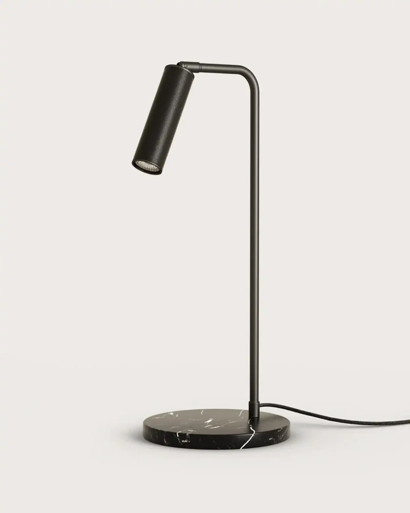 Tura LED Table Lamp 5W 2700K Black Leather - ARO.S1313/NEG-NEG