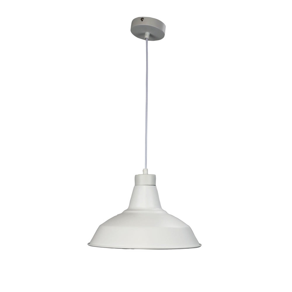 WAREHOUSE Shade Only W310mm For Pendant White Steel - OL2260/31WH