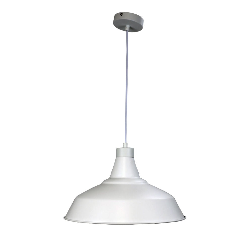 Buy Lamp Shades Australia WAREHOUSE Shade Only W390mm For Pendant White Steel - OL2260/39WH