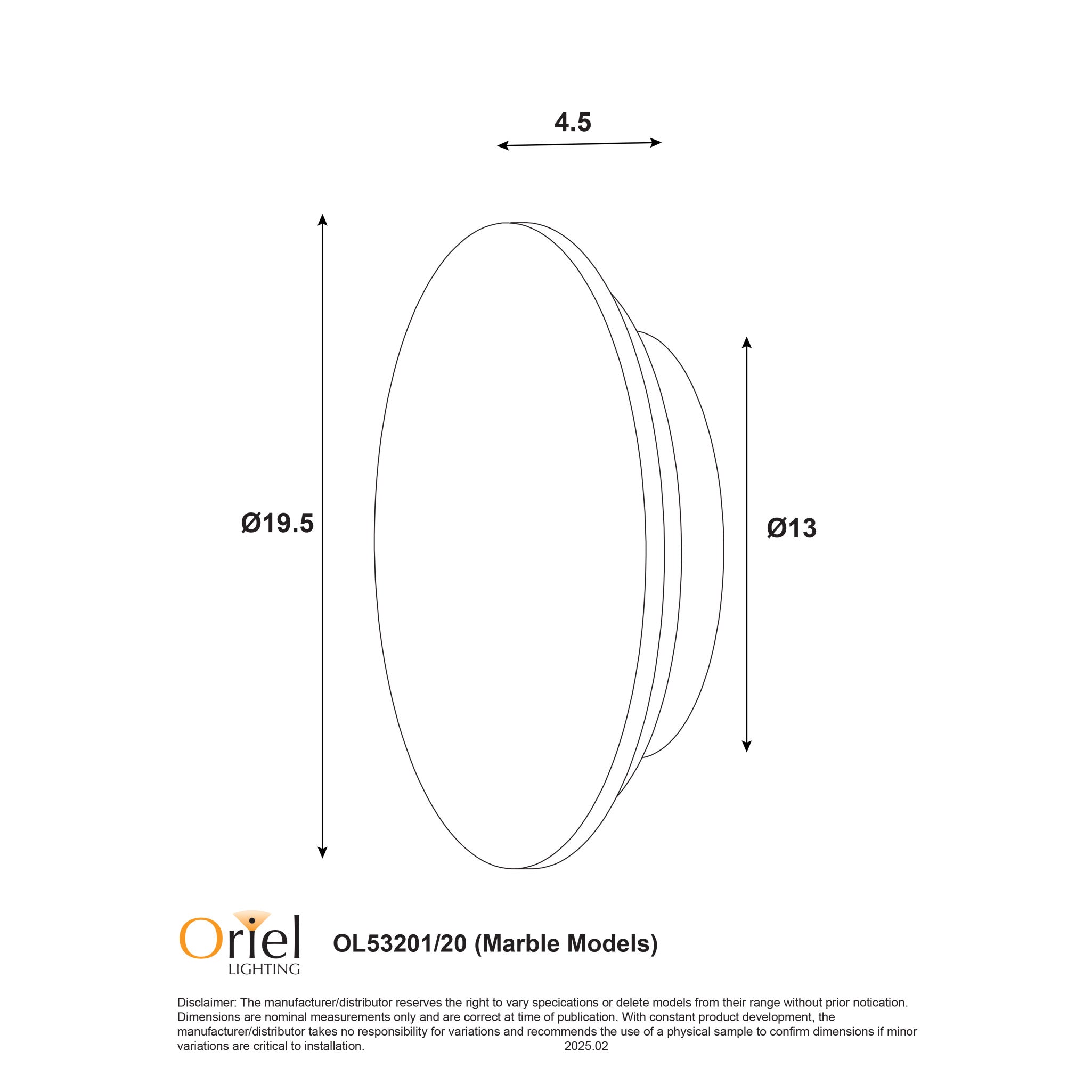 Dot 20 LED Wall Light 8W Tri Colour Grey - OL53201/20GY