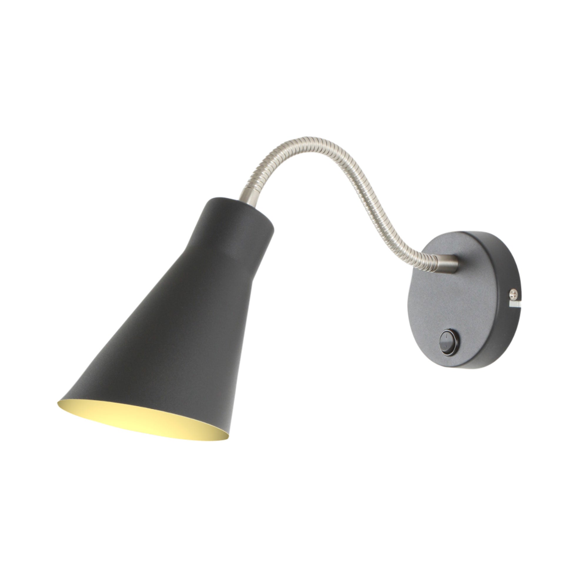 Thor Switched Flexible Wall Light Black - OL53935BK