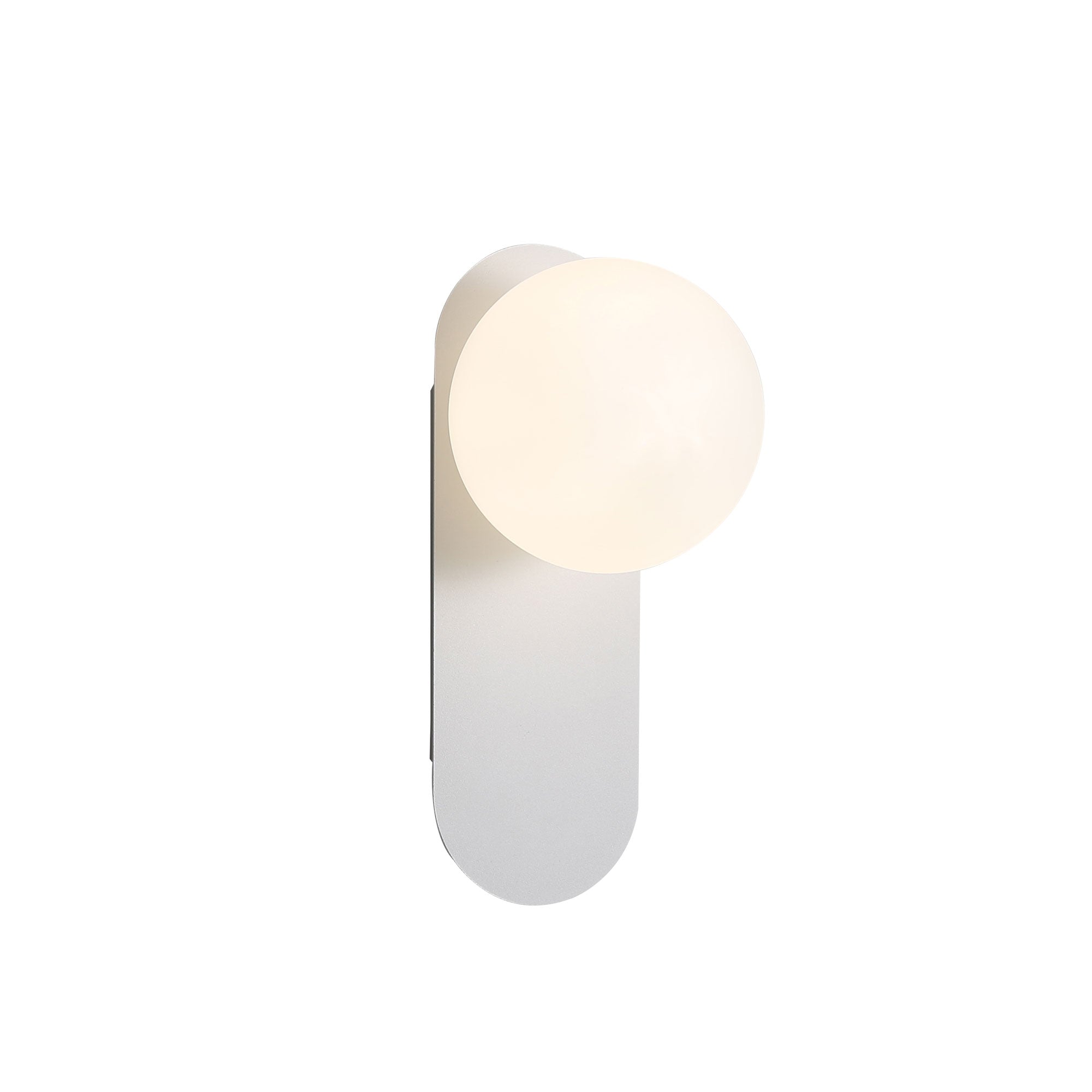 Ping LED Wall Light 7W 4000k White & Opal Matt - OL54271WH