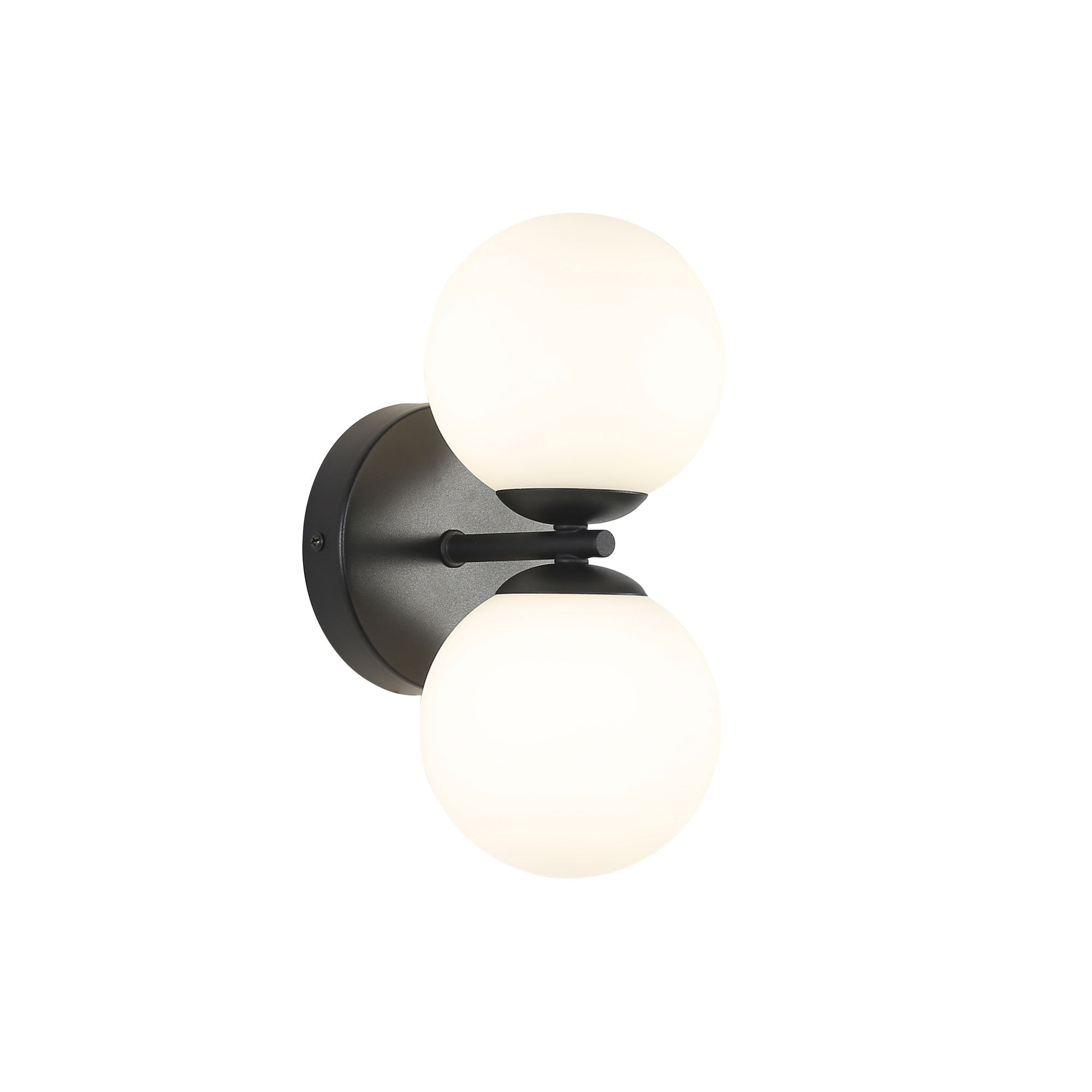 Oberon LED Wall Light 4W 4000k Black & Opal Matt - OL54292BK