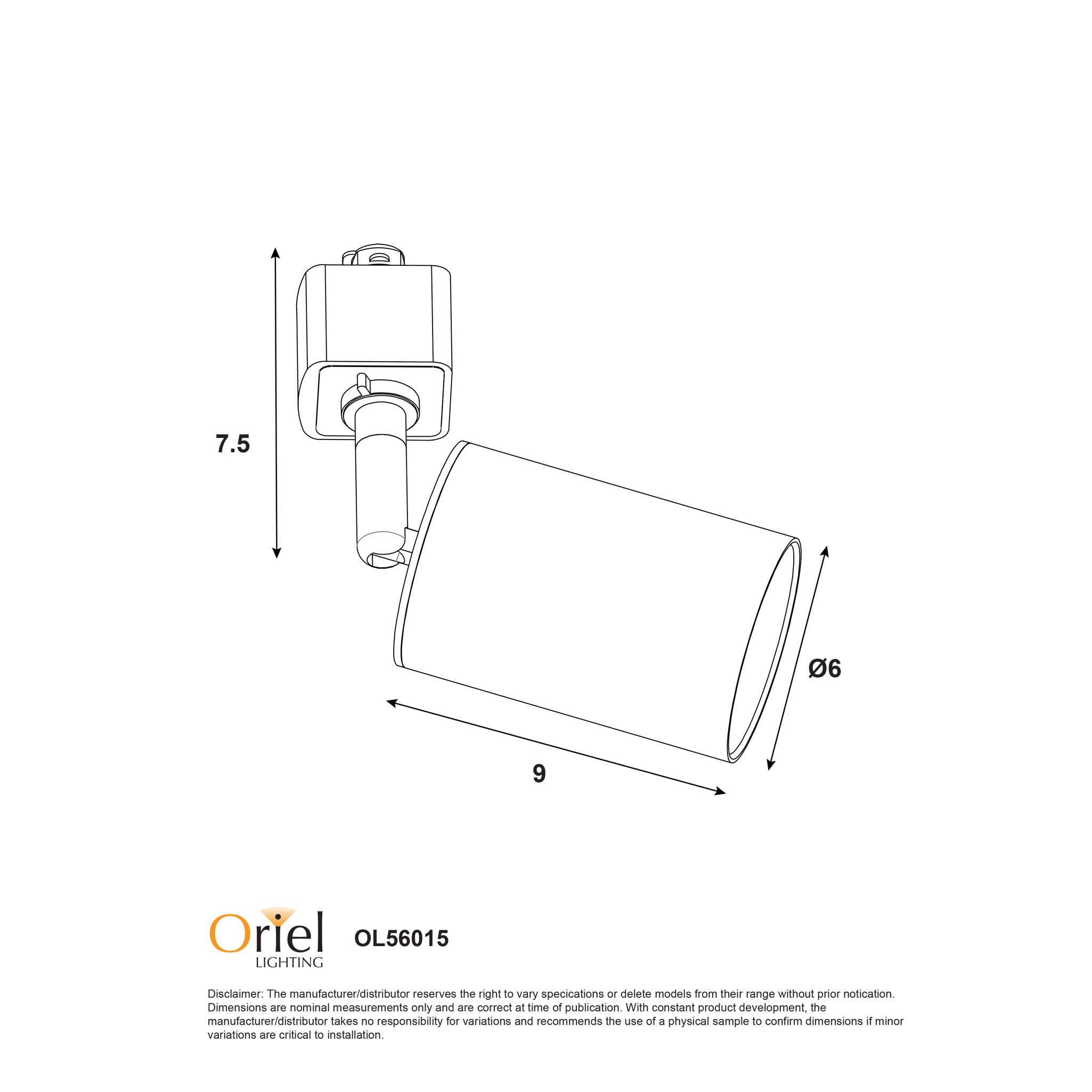 Track kit Bridge LED Single Light 7W White - OL56015WH