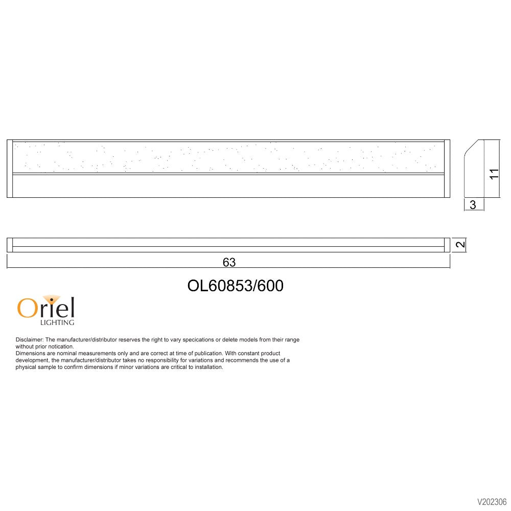 MODE Wall Light W630mm White 3CCT - OL60853/600WH