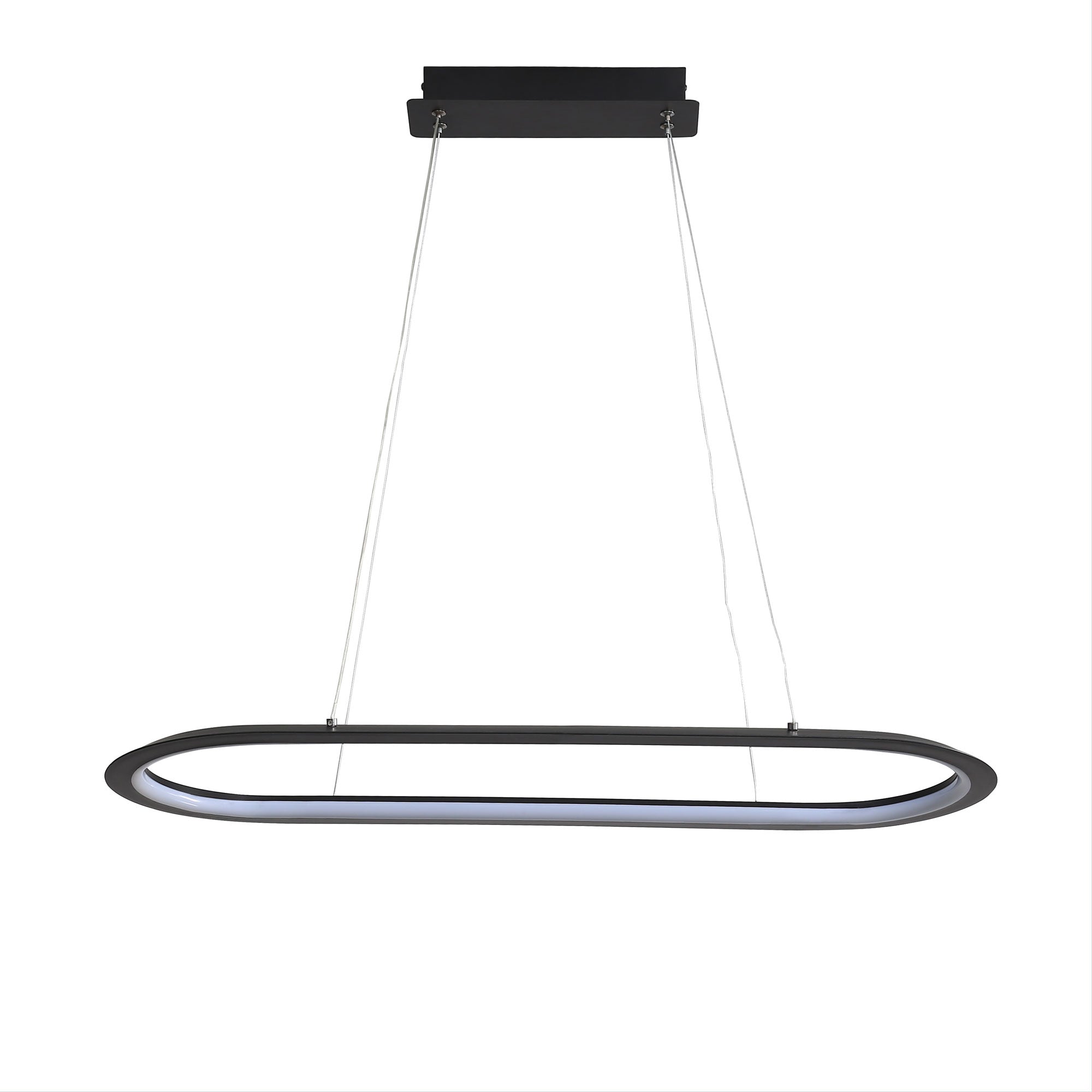 Ovale Aluminium LED Pendant Light 38W TRI Colour Black - OL60860/80BK