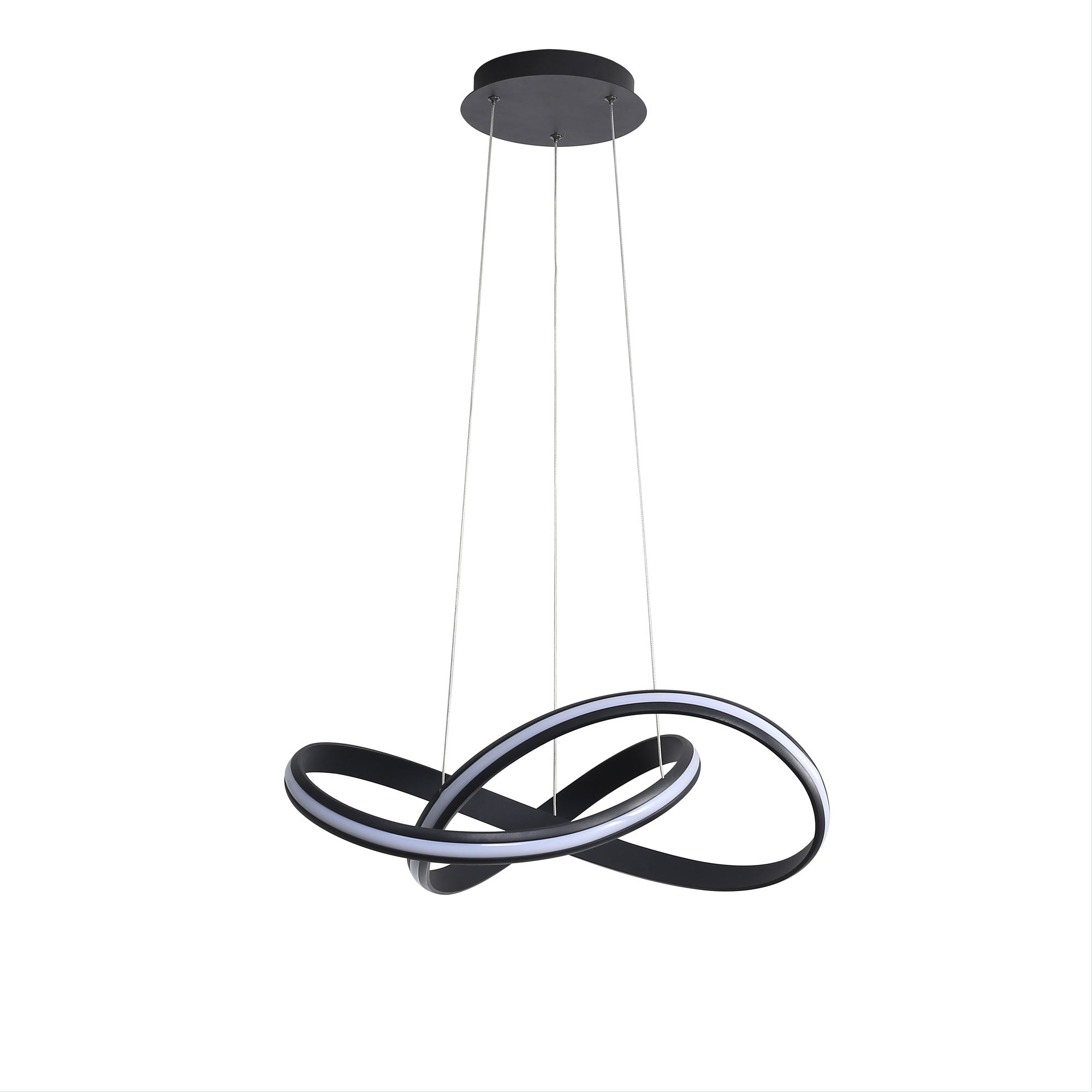 Spira Aluminium LED Pendant Light 45W TRI Colour Black - OL60861/50BK