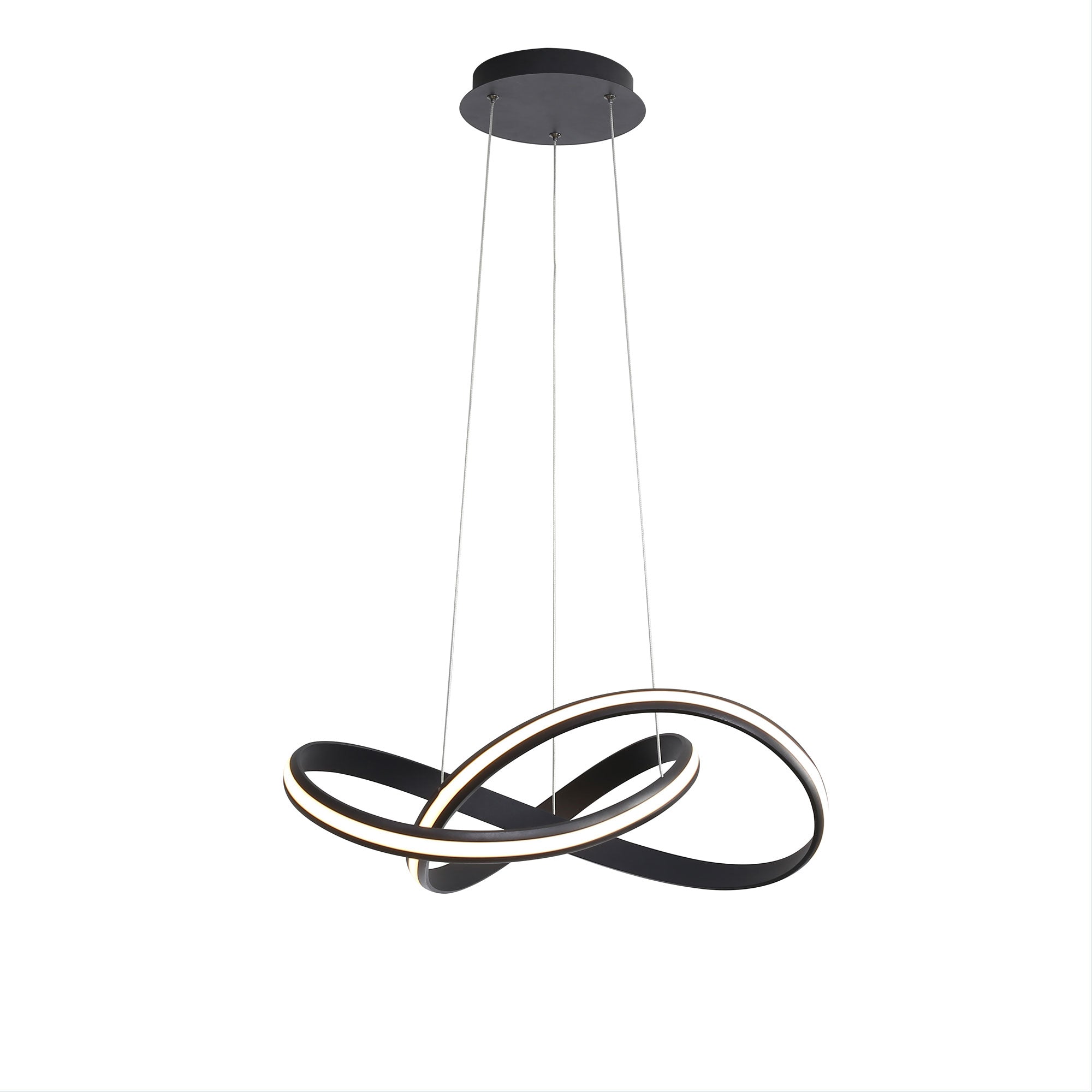 Spira Aluminium LED Pendant Light 45W TRI Colour Black - OL60861/50BK