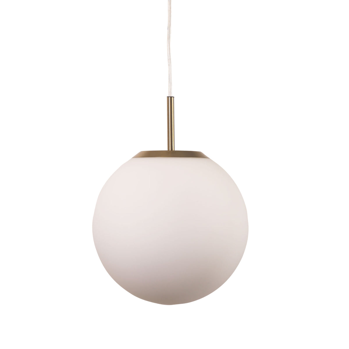 Orbit Pendant Light Satin Brass & Opal Matt - OL64107/25SB