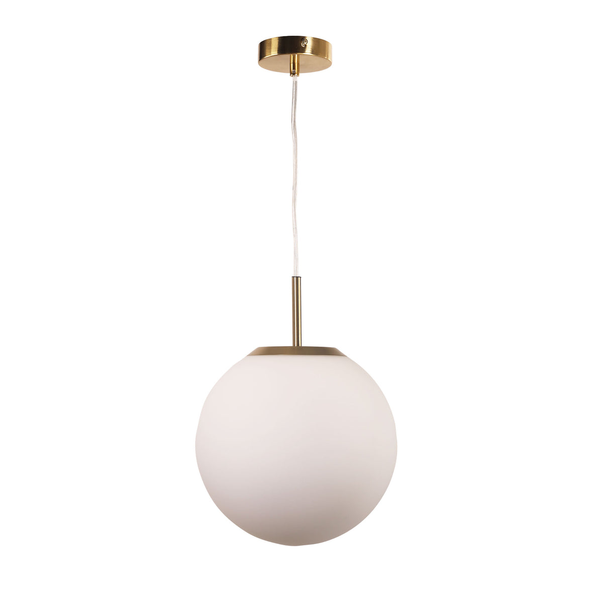 Orbit Pendant Light Satin Brass & Opal Matt - OL64107/25SB