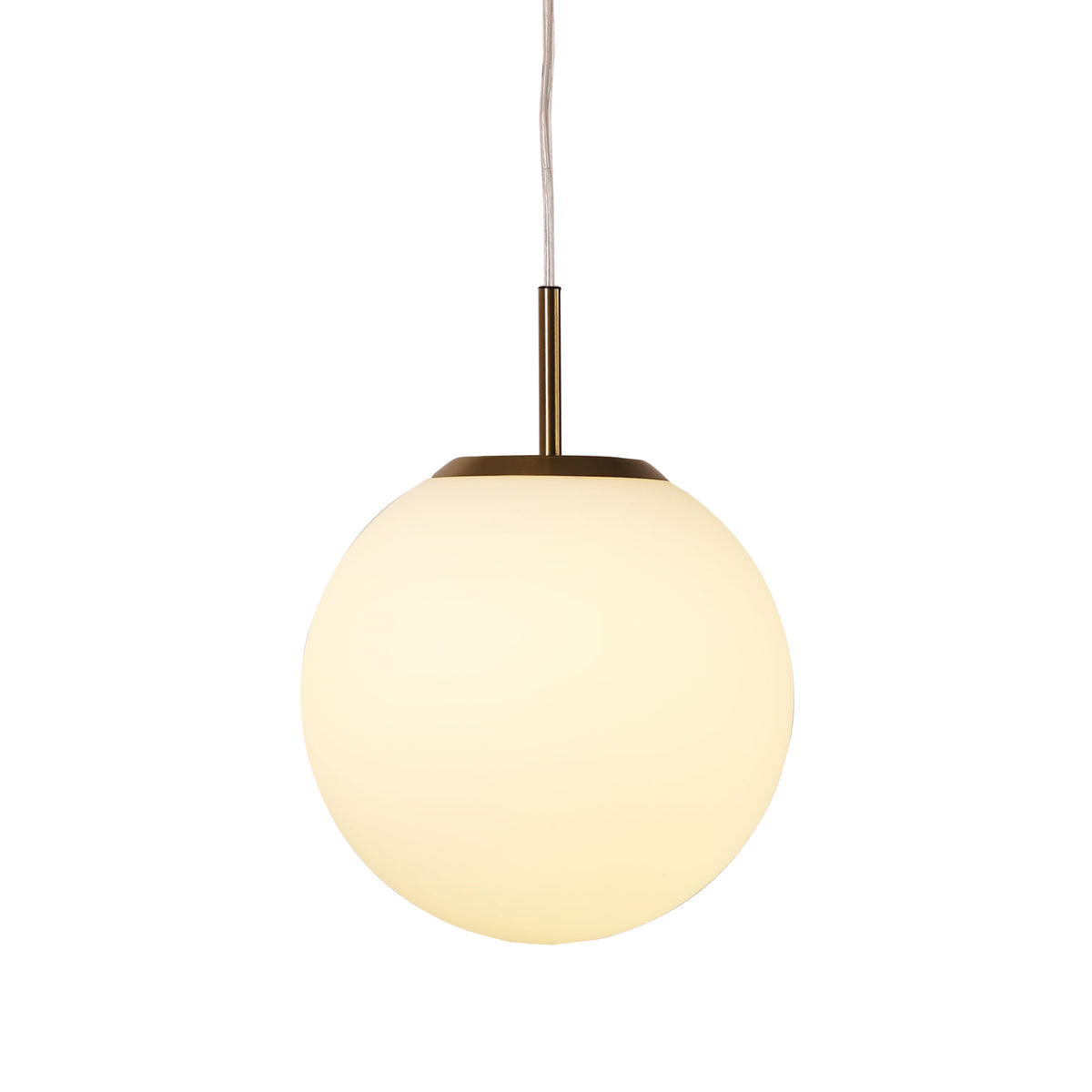 Orbit Pendant Light Satin Brass & Opal Matt - OL64107/25SB