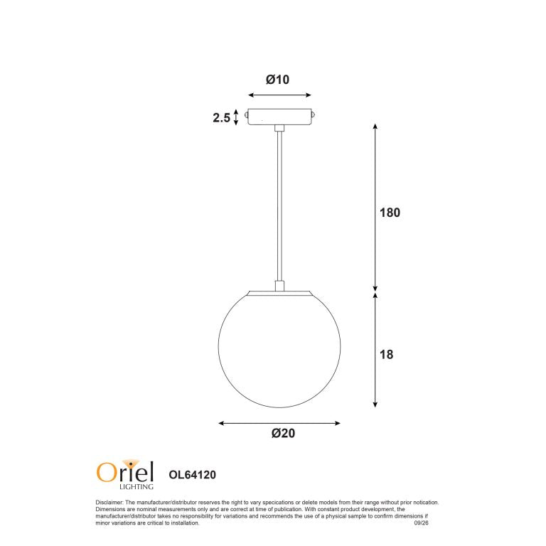 Orbit Pendant Light White - OL64120WH