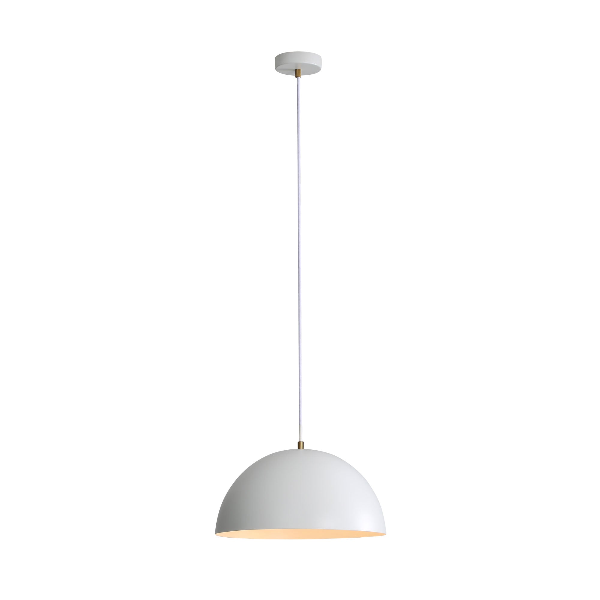 Lexi Metal Dome Pendant Light White - OL64920/35WH