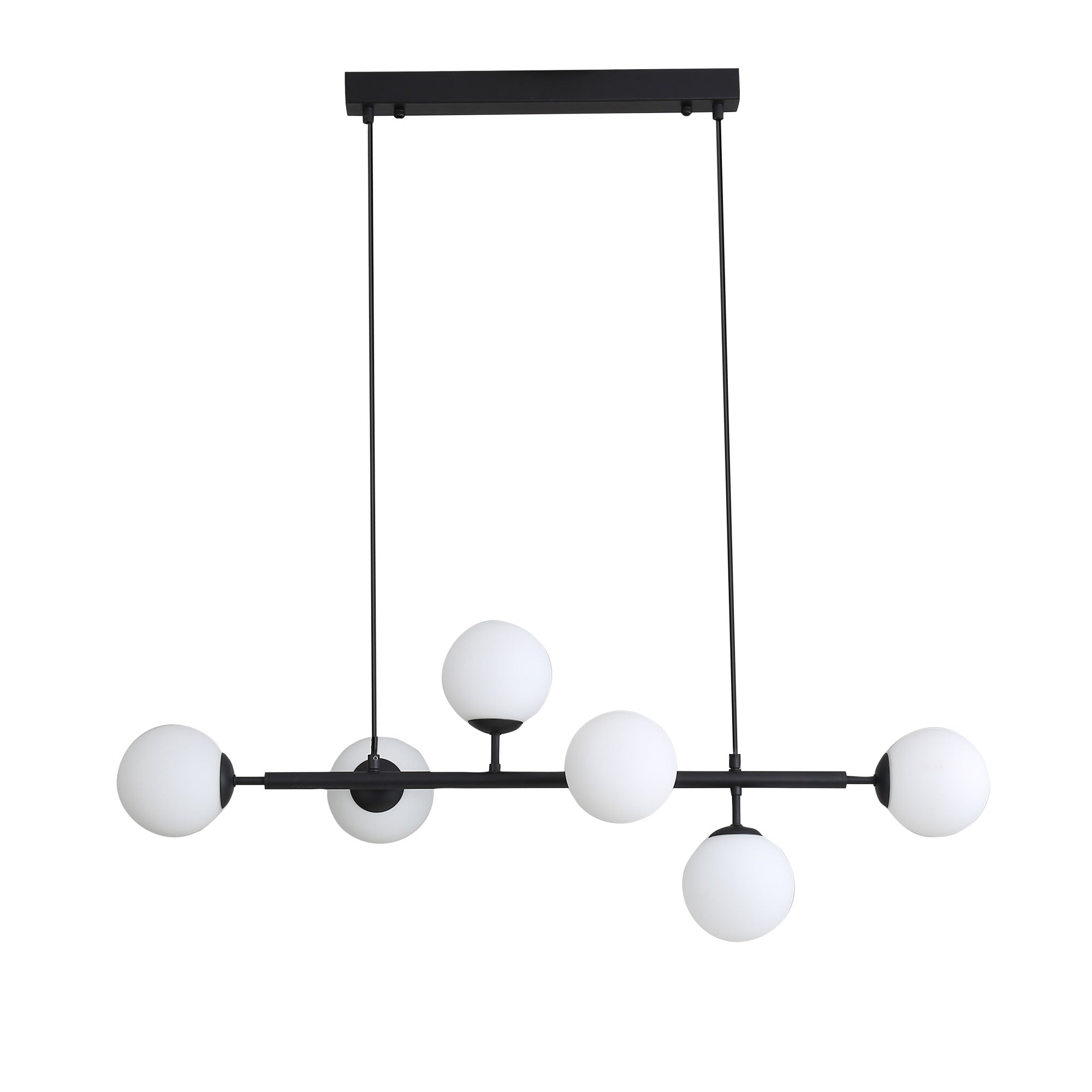 Eva G9 Pendant Light Black & Opal Matt - OL65010/6BK