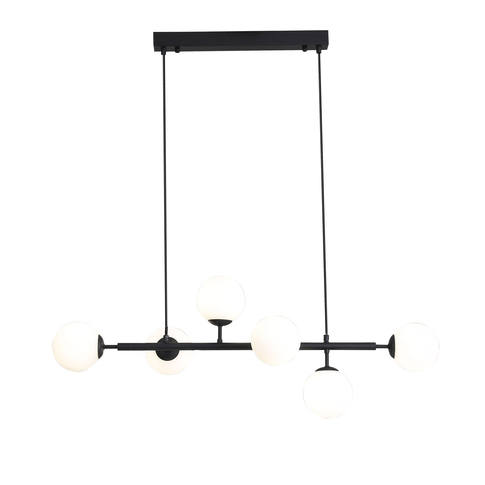 Eva G9 Pendant Light Black & Opal Matt - OL65010/6BK