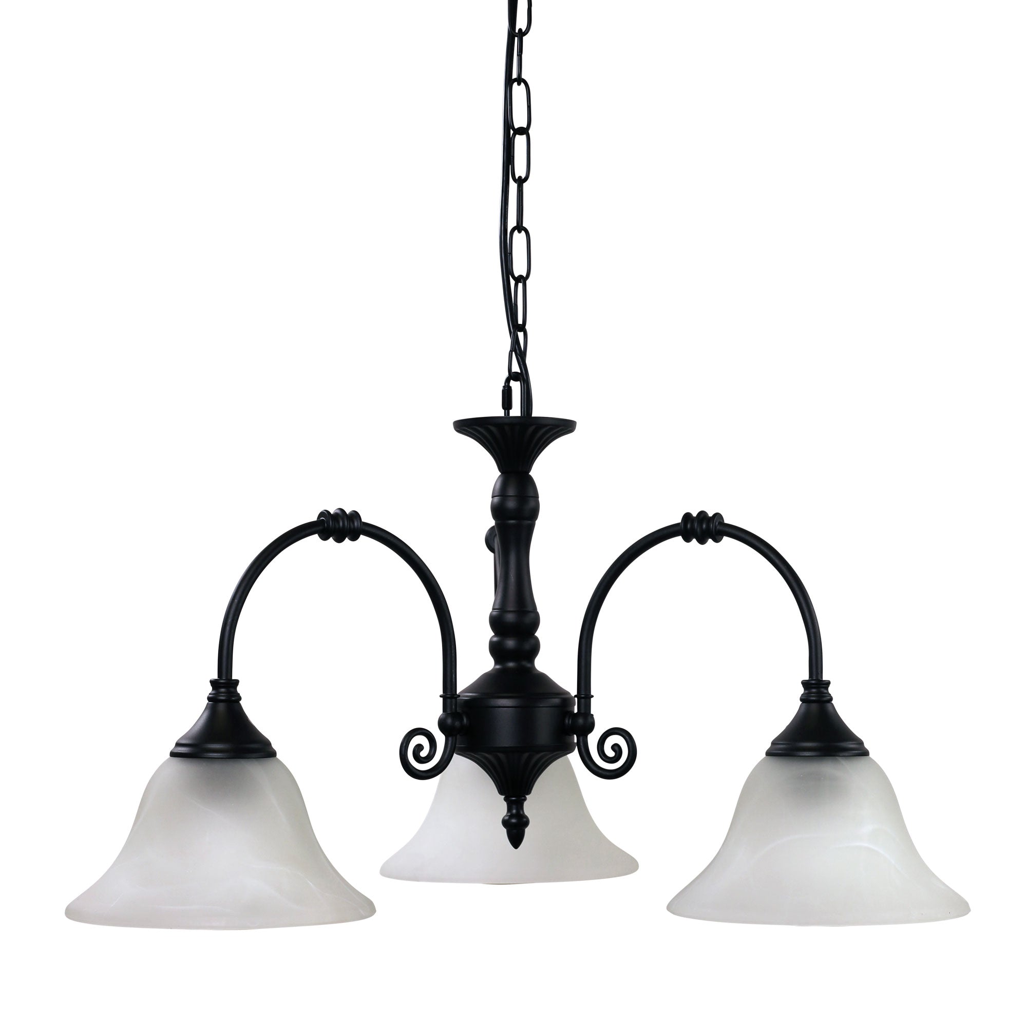 Woodgate 3 Light Pendant Black - OL65673BK