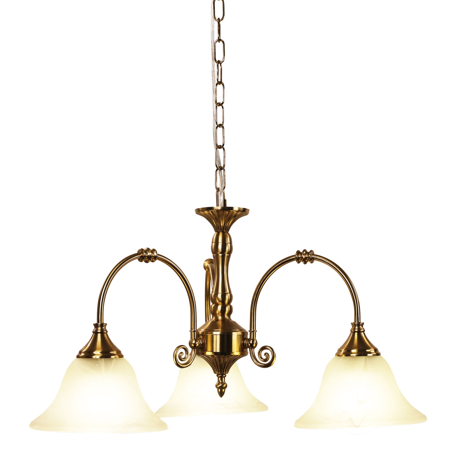 Woodgate 3 Light Pendant Satin Brass - OL65673SB