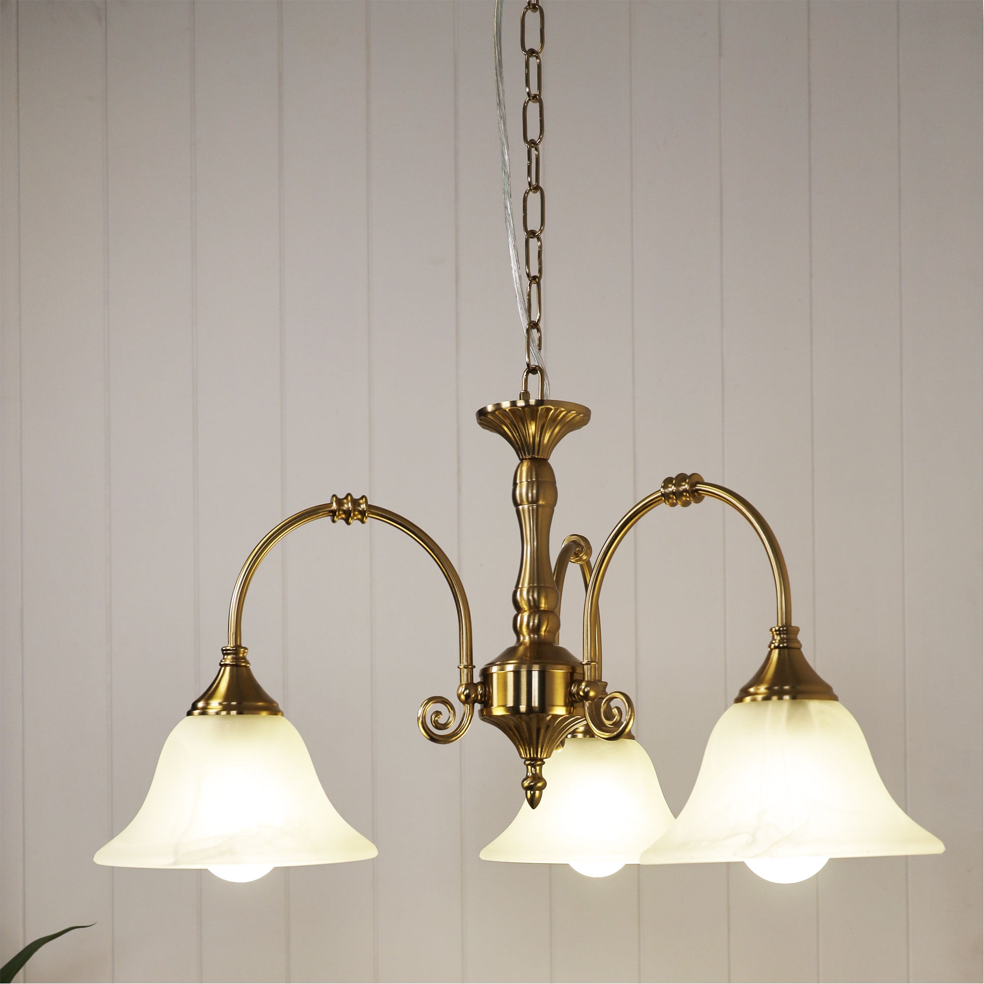 Woodgate 3 Light Pendant Satin Brass - OL65673SB
