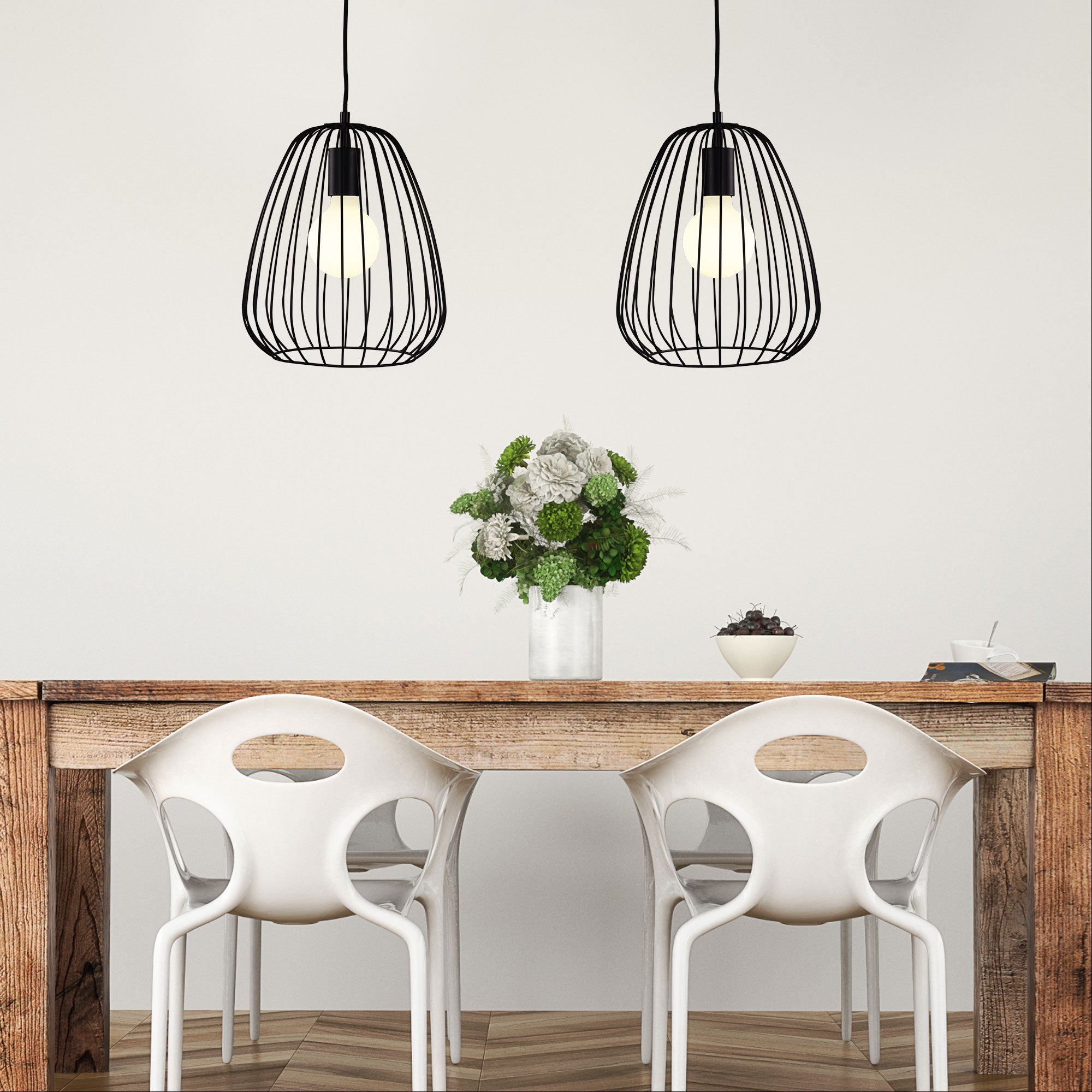 Pera Metal Pendant Light Black - OL68778/27BK