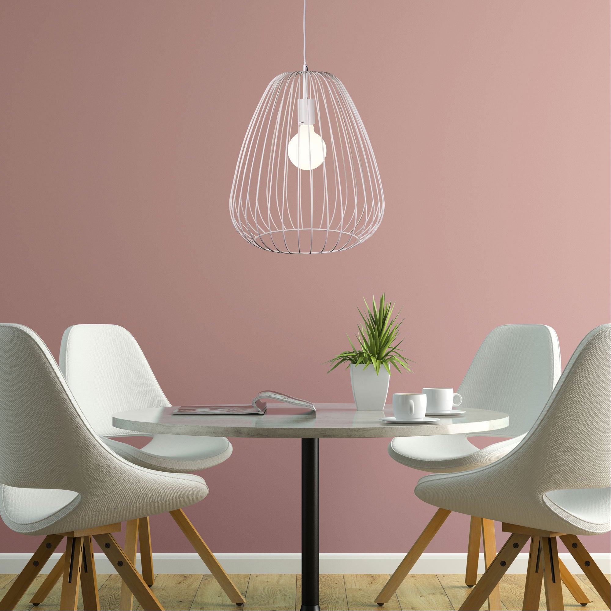 Pera Metal Pendant Light White - OL68778/38WH