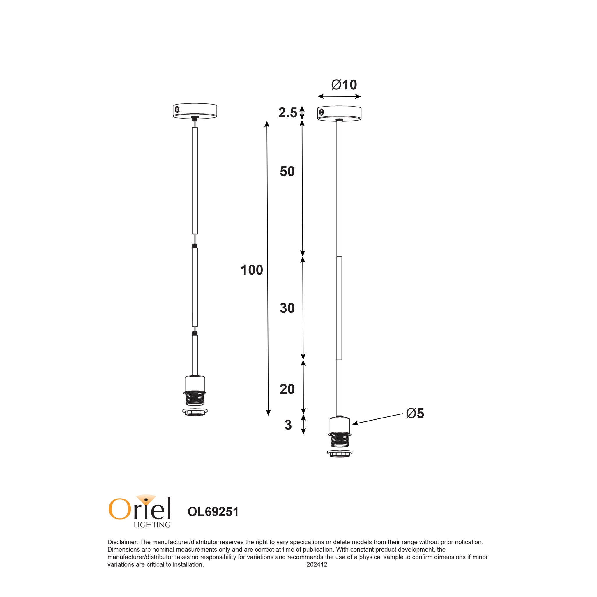 Parti DIY Pendant White - OL69251WH