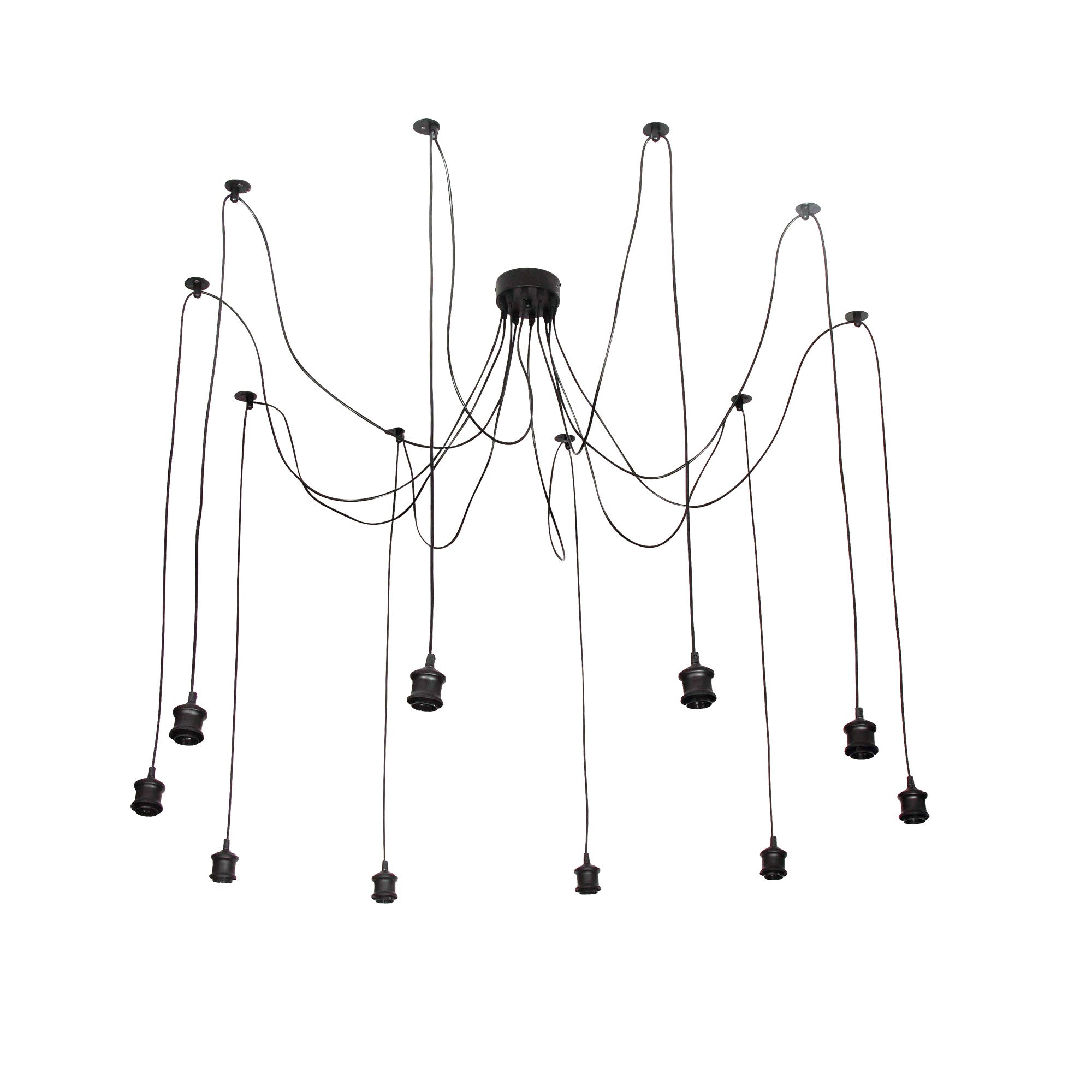 Rockby Light Dropper Style Pendant Black - OL69327BK