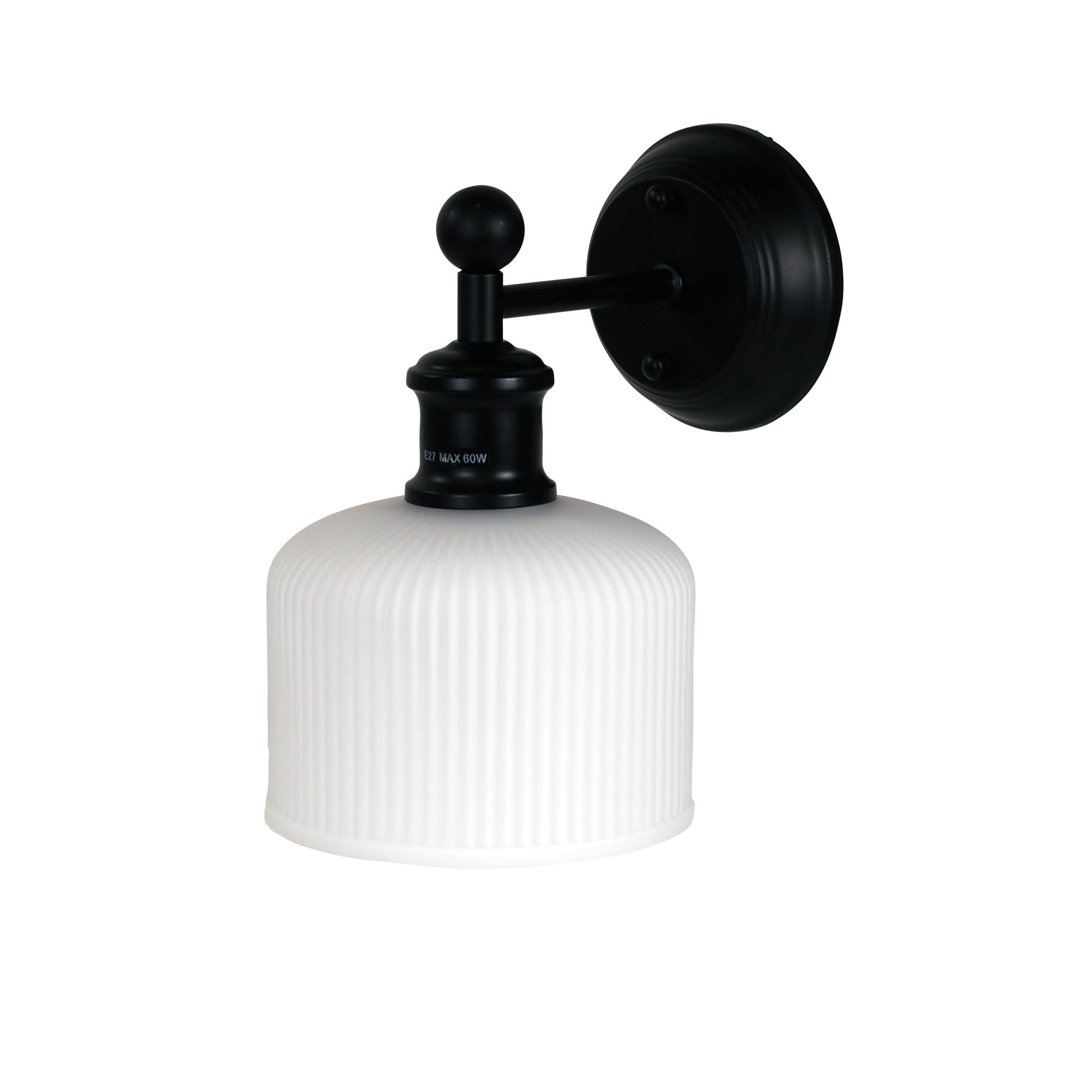 Minka Wall Light Black & Opal Matt - OL69372OM