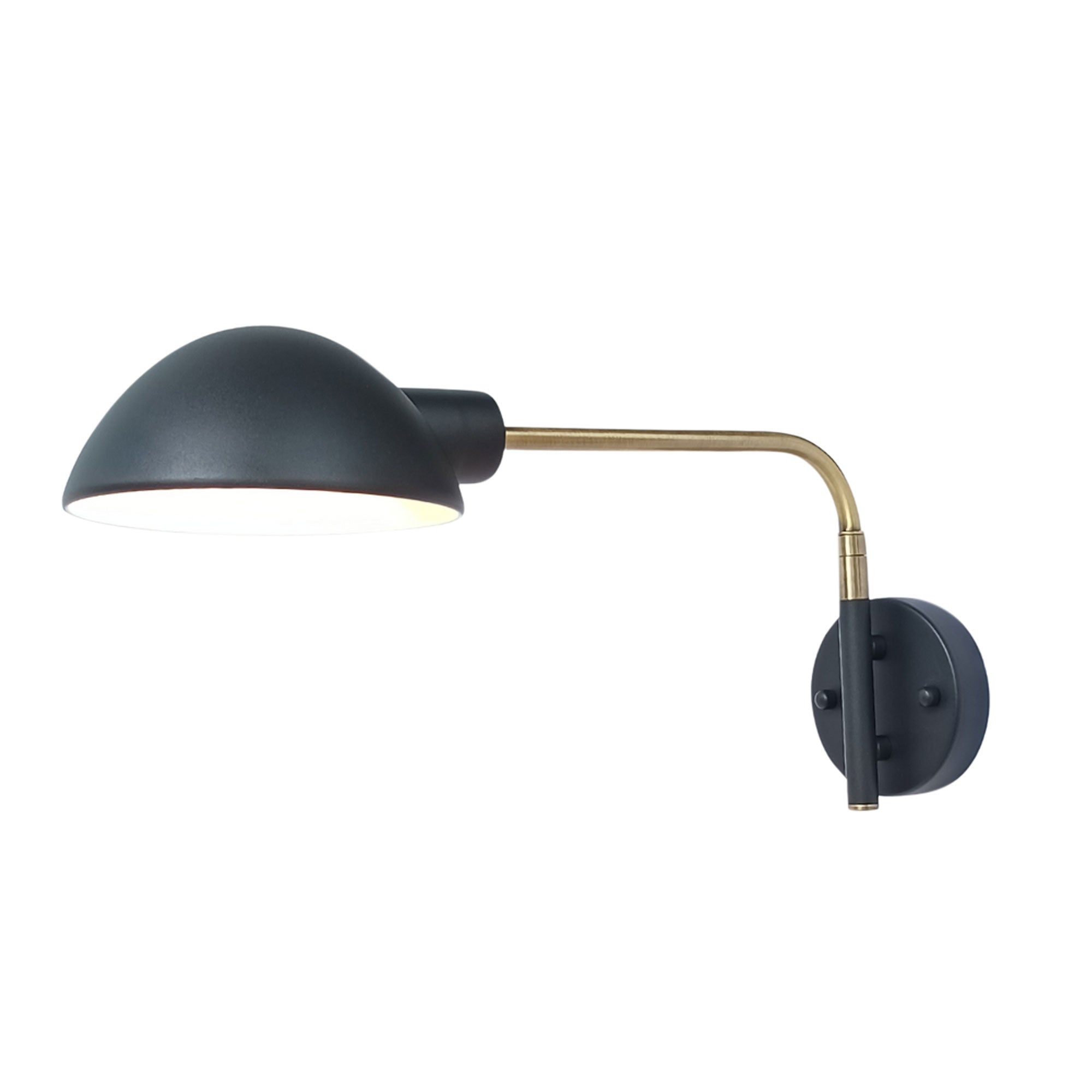 Klass Swing Arm Wall Light Black - OL69379BK