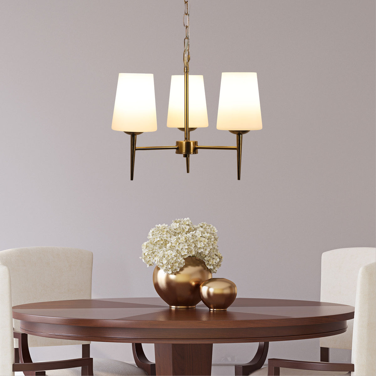Foxdale 3 Light Pendant Light Satin Brass - OL69431/3SB