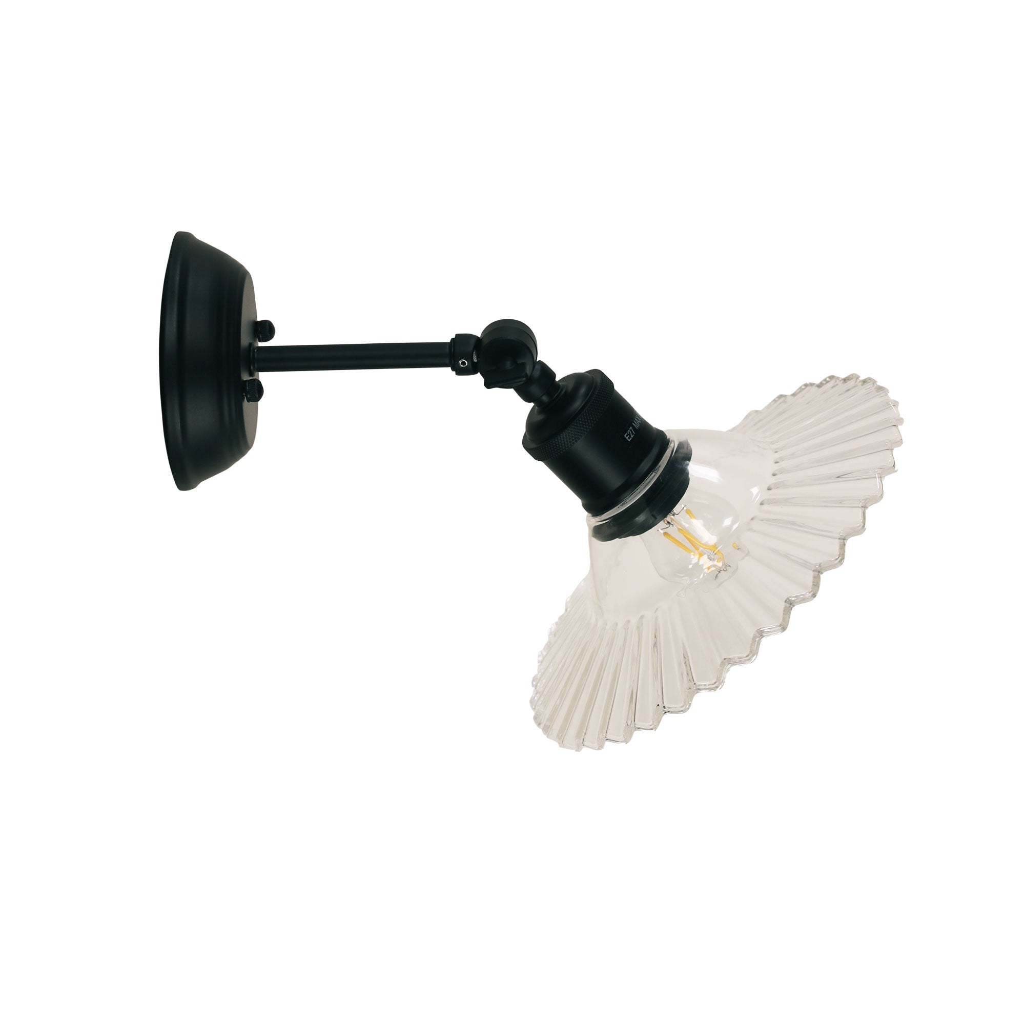 Croydon Wall Light Black & Clear - OL69441BK/CL