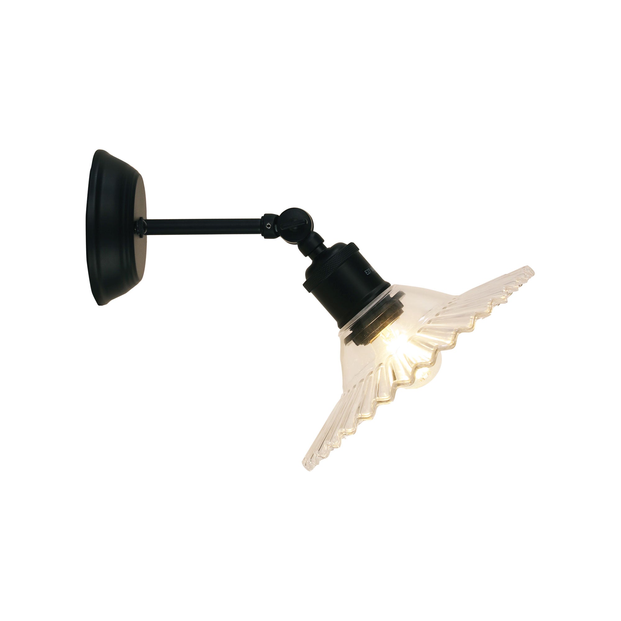 Croydon Wall Light Black & Clear - OL69441BK/CL