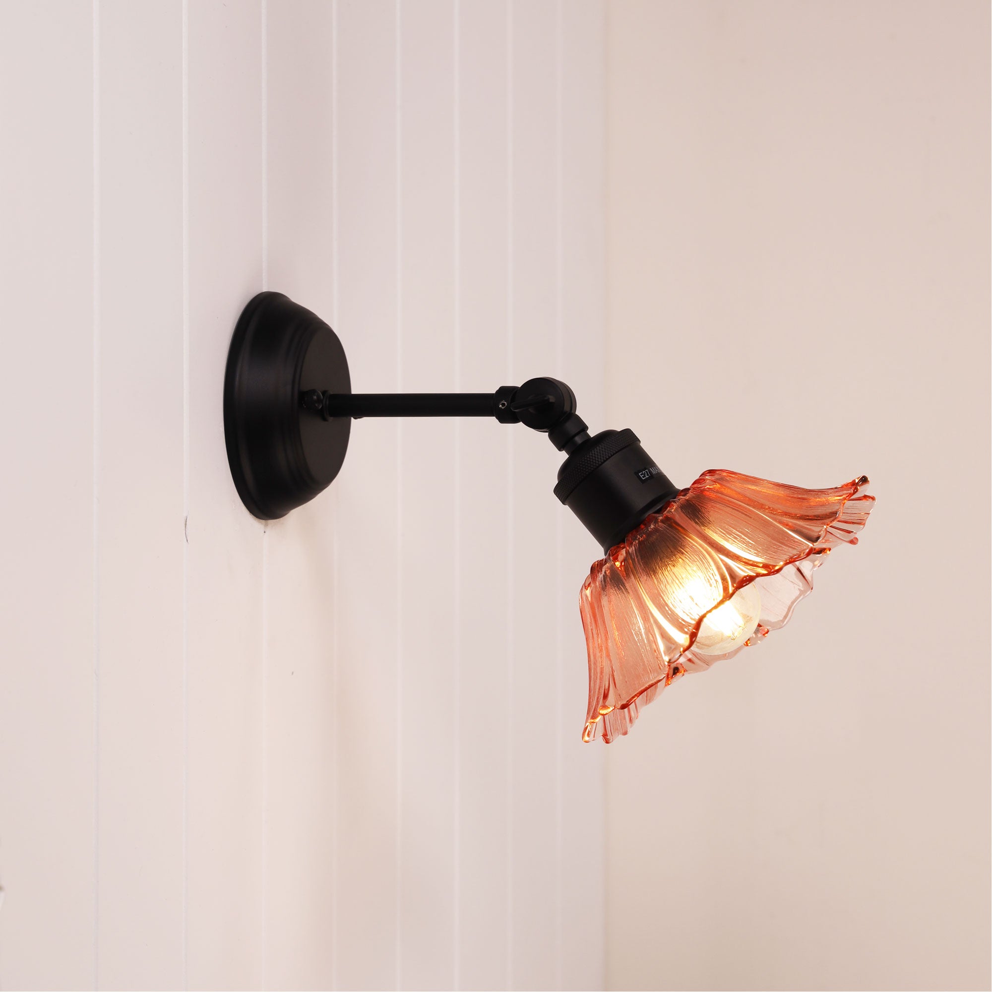 Fleur Vintage Cut Wall Light Pink & Black - OL69452BK/PK
