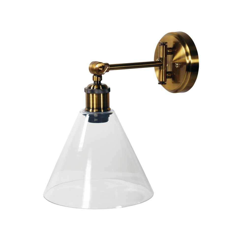 Heath Swing Arm Wall Light Satin Brass - OL69481BR