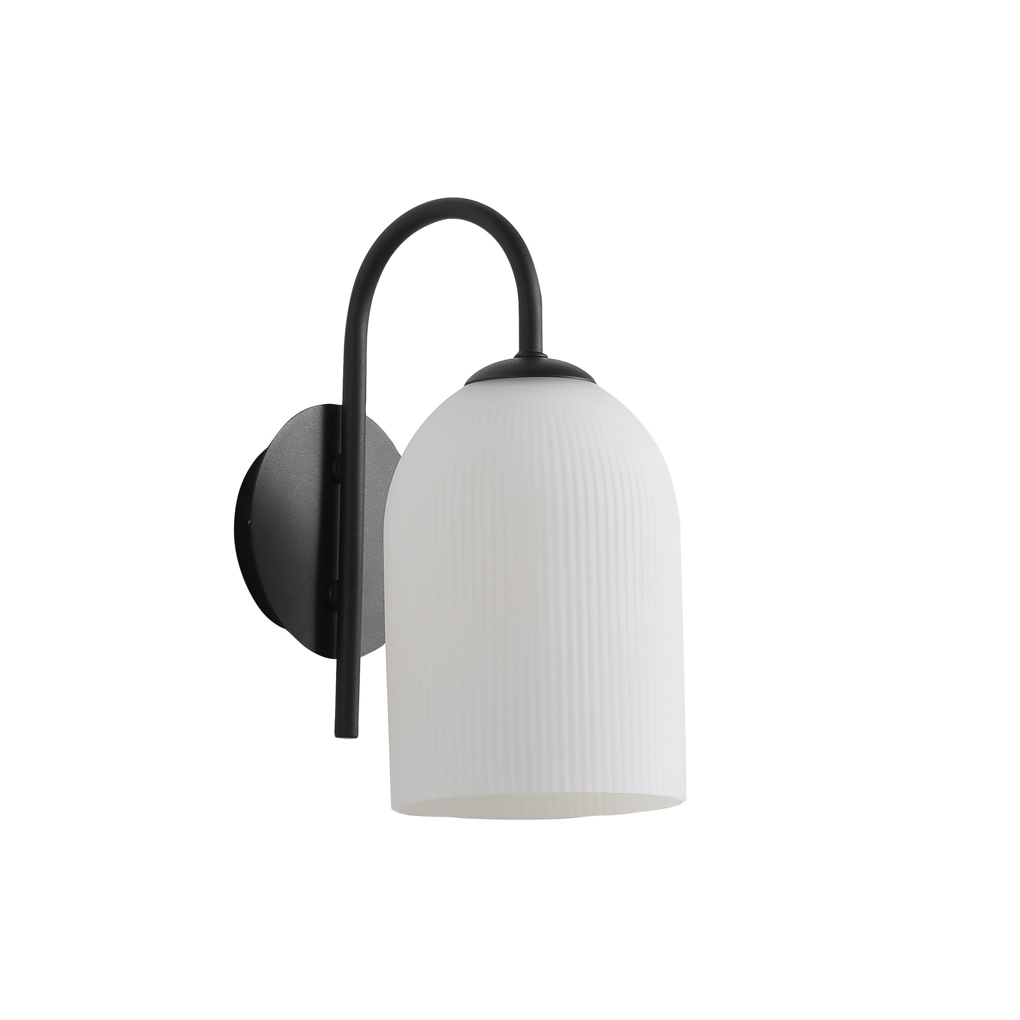 Arley Wall Light Black & Opal Matt - OL69551BK