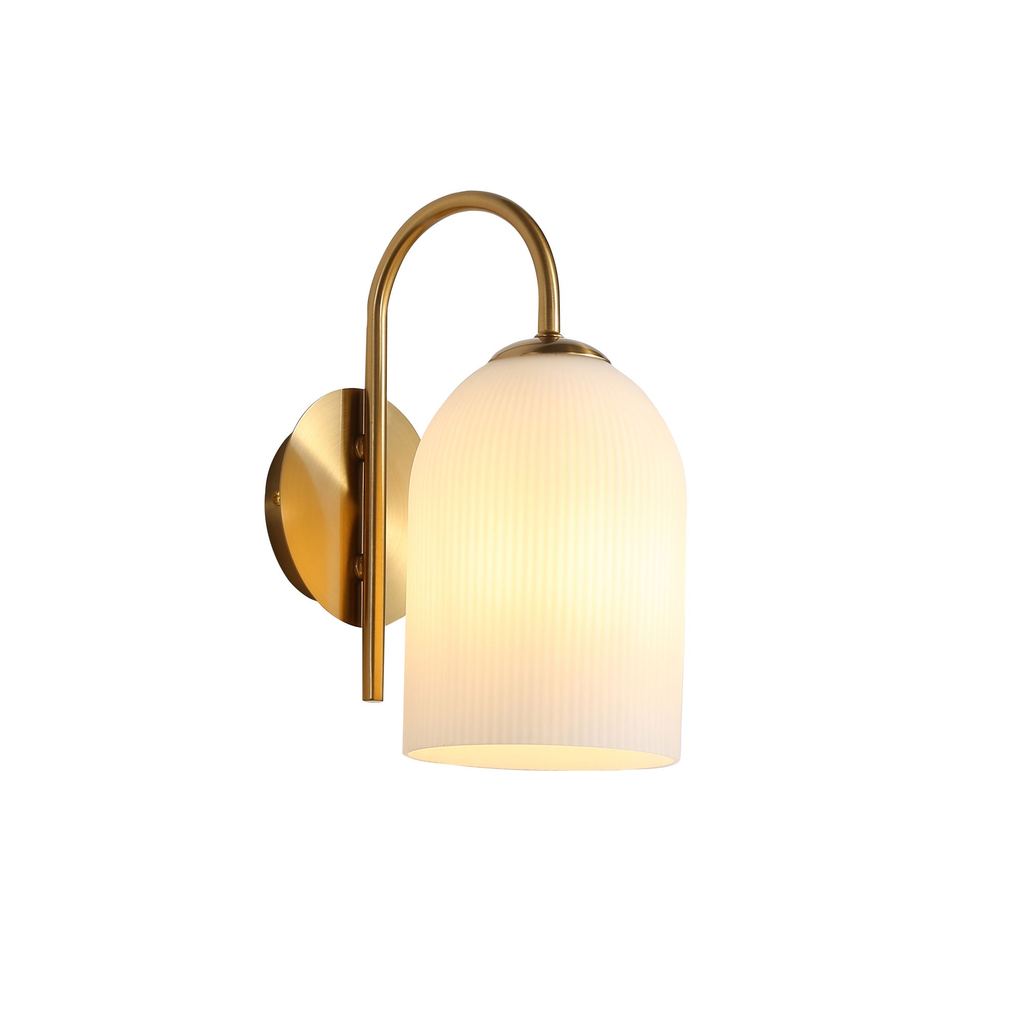 Arley Wall Light Satin Brass & Opal Matt - OL69551SB