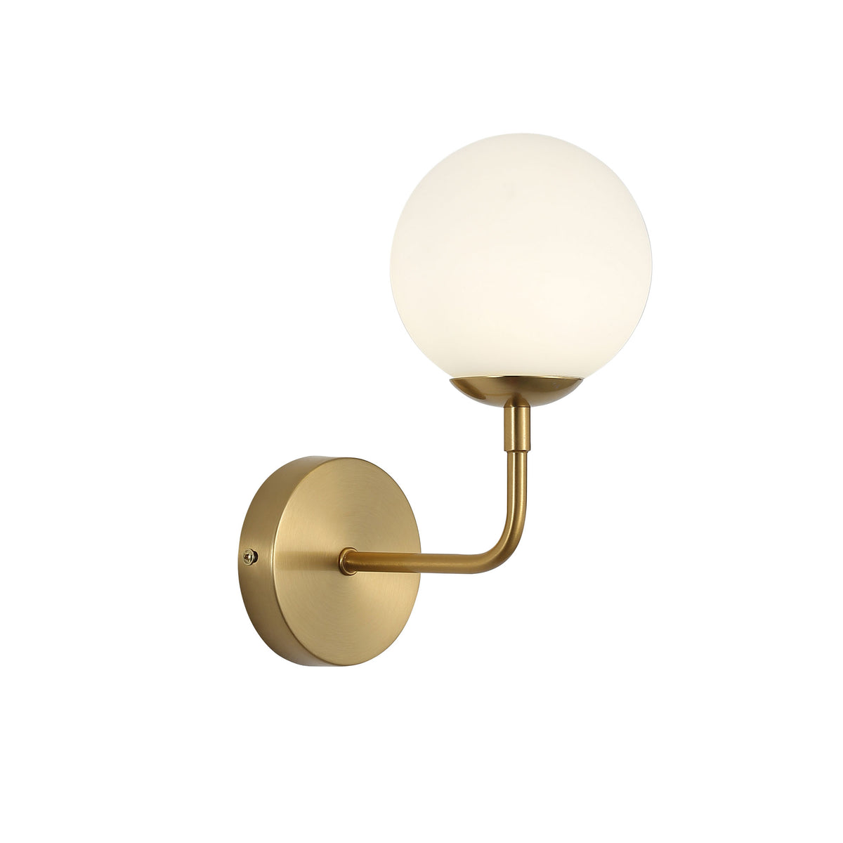 Kinfield Wall Light Satin Brass & Matt Opal - OL69571SB