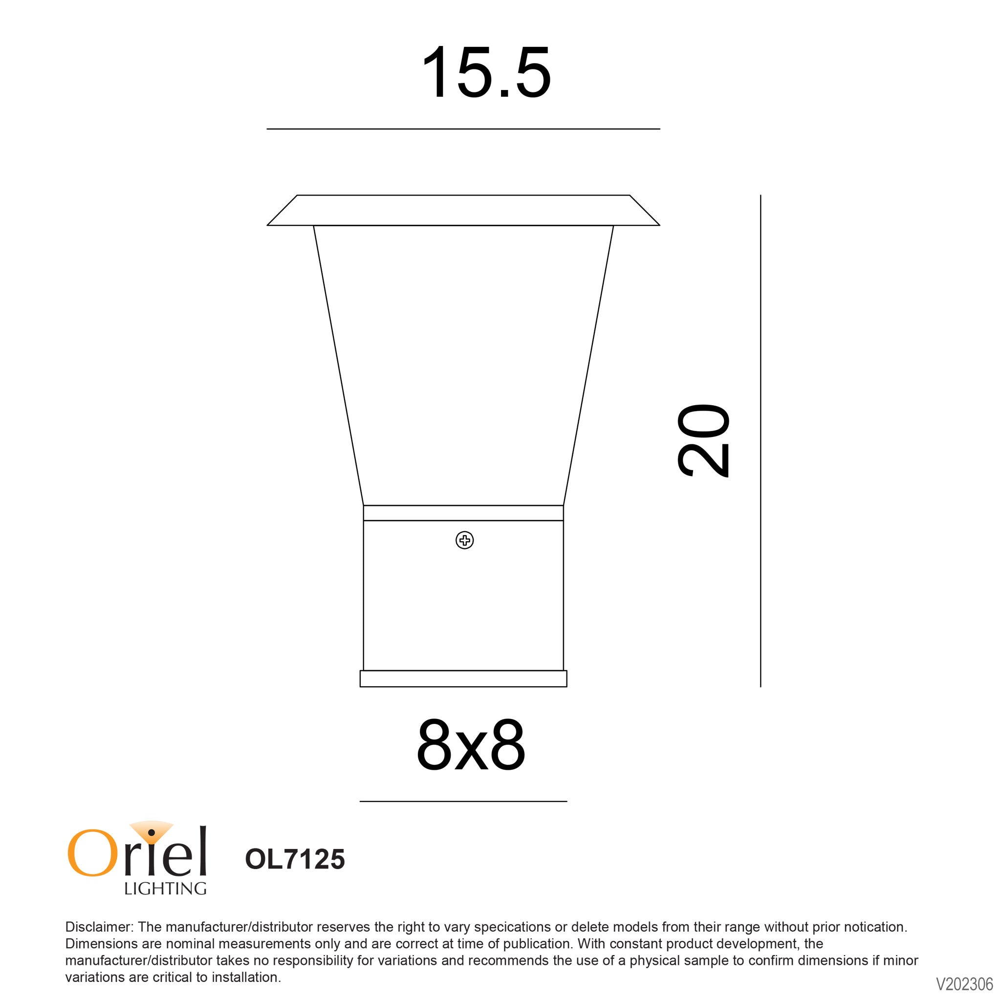 OBLIK Pillar & Pedestal Light Black Metal - OL7125BK