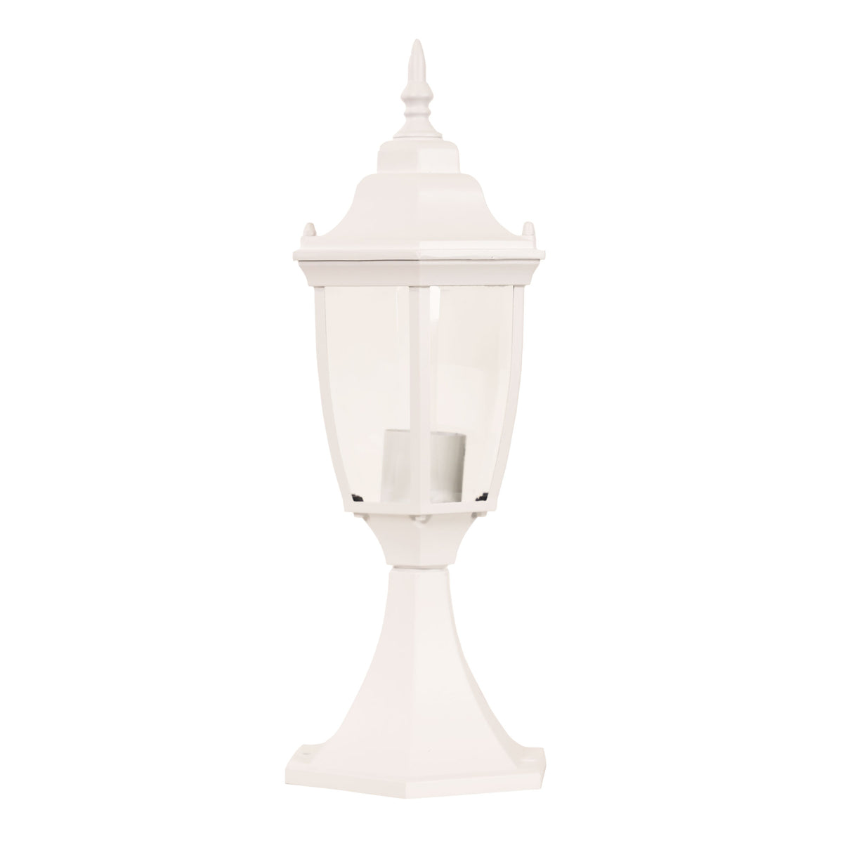 Highgate Newell Pillar Light White - OL7667WH