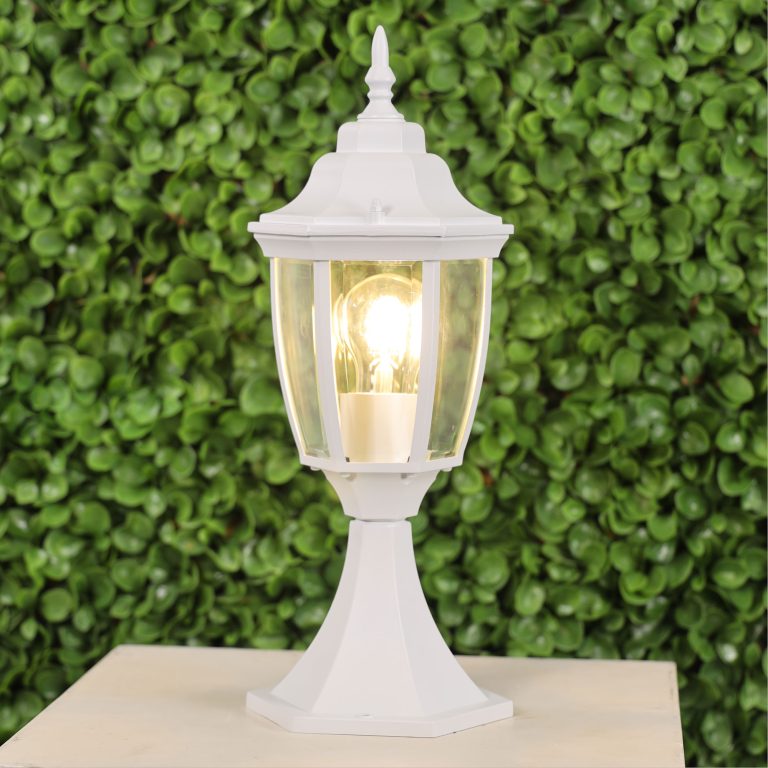 Highgate Newell Pillar Light White - OL7667WH